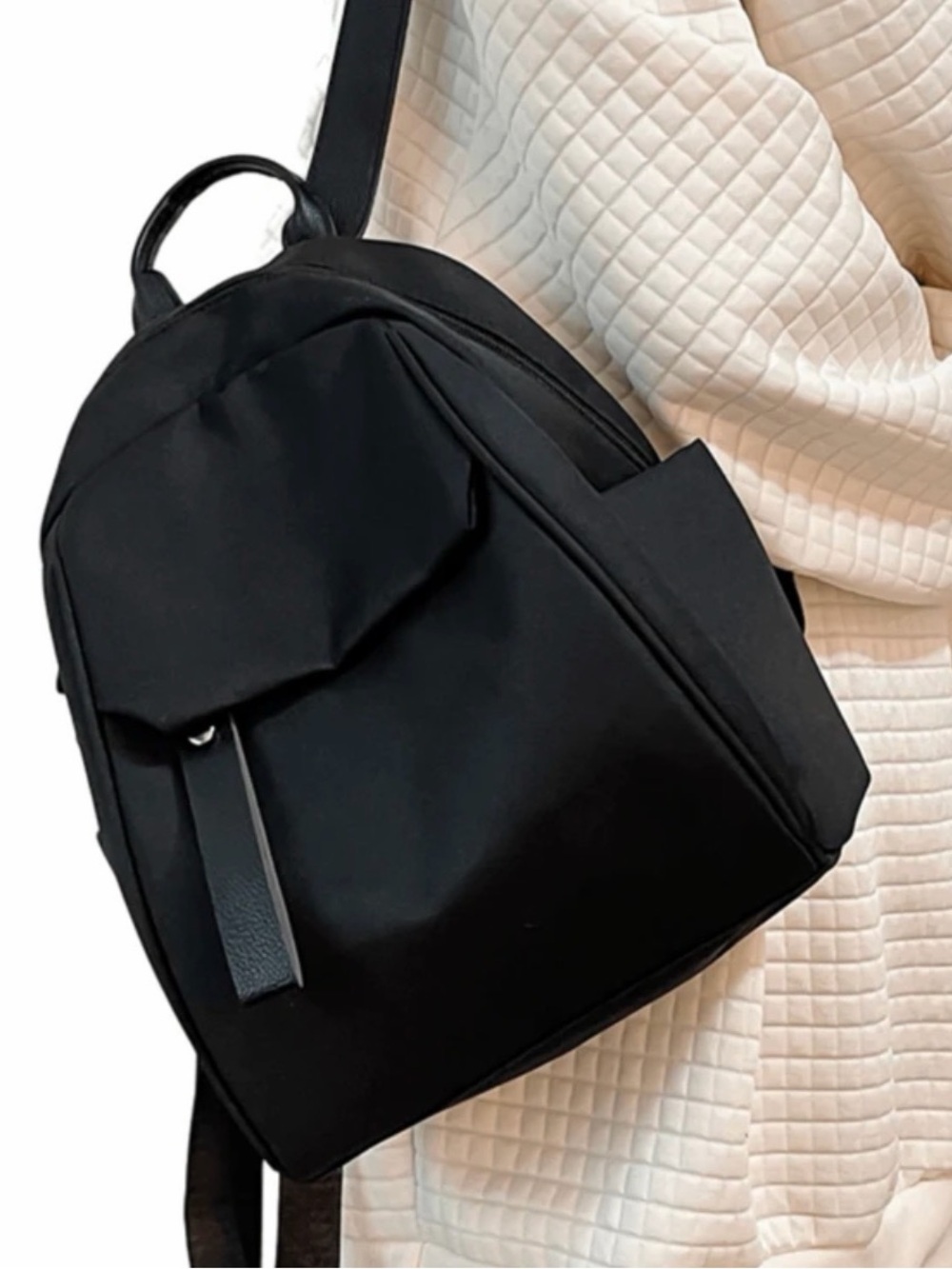 Black Women's Mini Backpack - Everyday Lightweight Carry